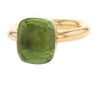                       Astrological Stone Peridot Gold Plated Ring Original & Effective Stone 6.50 Carat Gemstone Ring By CEYLONMINE                                              