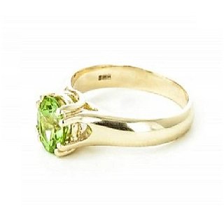                       6.25 ratti Natural Stone Peridot  Ring Semi- Precious Stone Gold Plated Ring  By CEYLONMINE                                              