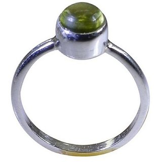                      Unheated & Untreated Stone Peridot  Silver Plated Ring Original Stone Ring By CEYLONMINE                                              