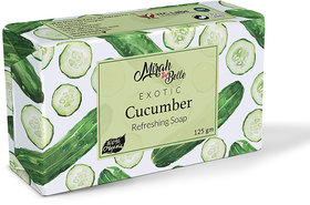 Mirah Belle - Cucumber Refreshing Soap Bar (125 g) - Organic and Natural - For Dull  Distressed Skin.
