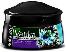 Imported Vatika  Black Seed Styling Hair Cream - 140 ML (Made in Europe) - Pack of 2