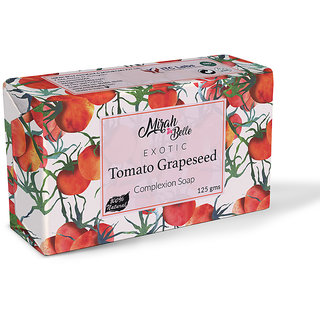 Mirah Belle -Tomato, Grapeseed Brightening Soap (125 g) - Organic and Natural - For Skin Brightening  Glow