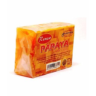                       Renew Papaya Cubes Soap (135g) Pack Of 1.                                              