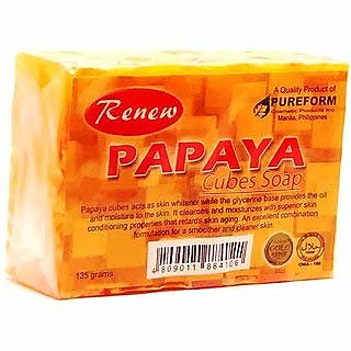                       Renew Papaya Cubes Soap (135g) Pack Of 2.                                              