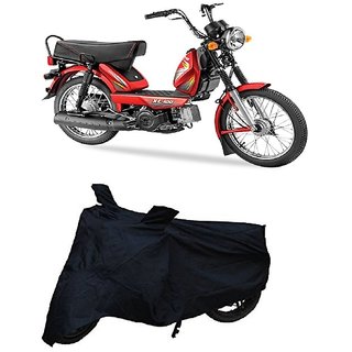 De-Autocare Premium Quality Black Matty Two Wheeler Dustproof Body Cover With Mirror Pockets FOR TVS XL 100 COMFORT
