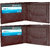 Mens Brown Artificial Leather Wallet With Card Holder