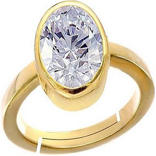                       Zircon Ring Natural  Original gemstone gold plated ring unheated gemstone adjustable Ring by Ceylonmine                                              