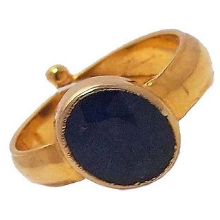                       Precious Blue Sapphire  Stone Ring Original & Unheated Stone Peridot Stone Gold Plated Ring By CEYLONMINE                                              