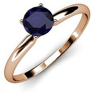                       Blue Sapphireneelam Gold Plated Ring Unheated Ston                                              