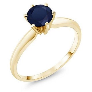                       Astrological Stone Blue Sapphire/Neelam Gold Plated Ring Original & Effective Stone 6.50 Carat Gemstone Ring By CEYLONMINE                                              