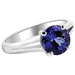                       Unheated & Untreated Stone 6.25 Ratti Blue Sapphire Stone Silver  Plated Ring Original Stone Ring By CEYLONMINE                                              
