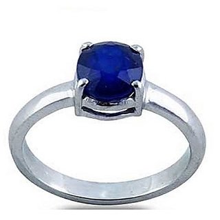                       100% Original Blue Sapphire  silver Plated Ring By CEYLONMINE                                              