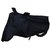 De-Autocare Premium Quality Black Matty Two Wheeler Dustproof Body Cover With Mirror Pockets FOR HERO SUPER SPLENDOR