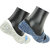 Neska Moda Premium 2 Pair Unisex Cotton No Show Loafer Socks Equipped With Silicon Gel For Grip blue Grey S514