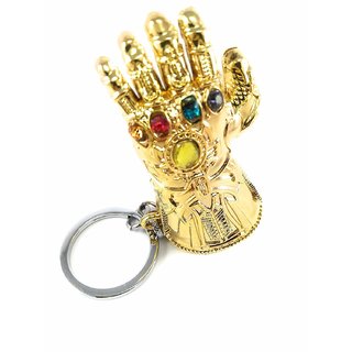 Marvel Avengers Infinity War Thanos Hand Golden Glove Action Figure Keychain