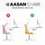 Aasan Chair Plastic Yoga Meditation Backache Healer Chair, Saffron