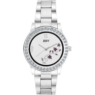                       HRV women silver blue stil watch                                              