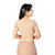 Anjaneya Sarees Women's Brown Self Design Solid Ruffle Saree With Blouse(Golden Border)