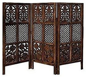 Shilpi Handicrafts Wooden Partition Room Divider in Small Size Leaf Floriferious Design Decor Panel (3)