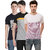Ample Multicolor Half Sleeve Casual Men's T-Shirt Pack of 3
