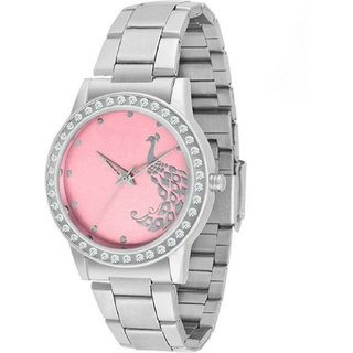                       HRV  woman silver pink watch                                              