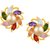 VK Jewels Ravishing Pearl Multicolor Gold Plated Alloy Earrings CZ American Diamond Stud Earrings for Women [VKER1727G]