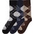 N2S NEXT2SKIN Men's Seamless Regular Length Cotton Socks-Pack of 3 Pairs (Black:Navy:Brown)
