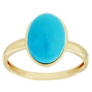                       Natural & Original Turquoise gold plated Ring firoza gemstone by Ceylonmine                                              