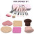 BELLA HARARO Metal Synthetic Makeup Brushes (Set of 7), Face Contour Brush, Blusher Brush with Sponge Makeup set 6