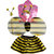 Kaku Fancy Dresses Bumble Bee Accessories for Costume -Yellow-Black, 3-8 Years - Freesize, for Girls