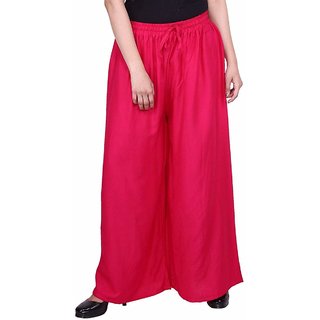                       Plazzo pant or trouser  in pink   colour                                              