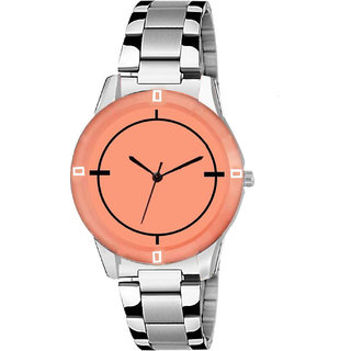                       HRV women silver orange stil watch                                              