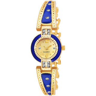                       HRV women gold blue stil watch                                              