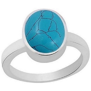                       Turquoise Ring Original  Unheated gemstone Firoza gemstone silver ring lab certified by CEYLONMINE                                              