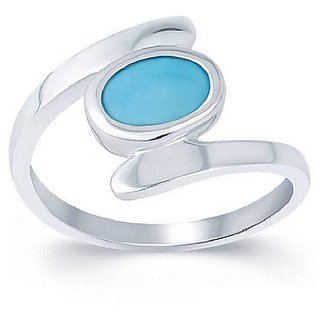                       Turquoise Ring Original  Unheated gemstone Firoza gemstone silver ring lab certified by CEYLONMINE                                              