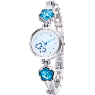                       HRV women silver blue watch                                              