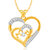 VK Jewels Mom Heart Gold Plated CZ Alloy American Diamond Pendant for Girls & Women [VKP3170G]