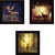 kartik Deer Wall Paintings for Living Room with Wooden Frame and Without Glass - Set of 3