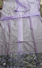 Ladies Plain Raincoat (40 Inches Long,Button and Chain)