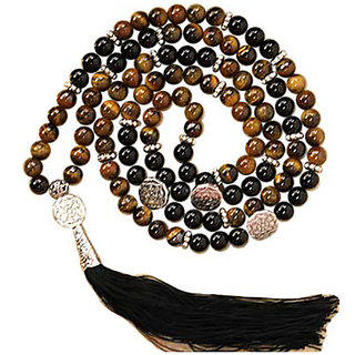 Buddhist Prayer 108 Beads Tiger Eye Red Tassel