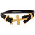 Dare by Voylla Leather Trend Cross Gold Plated Bracelet