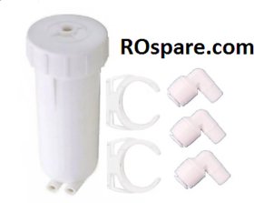 RO Membrane Housing suited for 300 GPD RO Membrane + 3 Connector+ 2 Clamps+ Teflon Tape ,ROspare.com