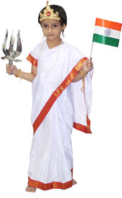 KAKU FANCY DRESSES Kids Bharat Mata, National Hero Costume for Fancy Dress