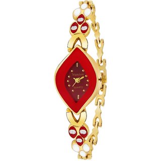 Golden and Red unique style and beautiful watch for women Analog Watch Golden and Red unique style and beautiful watch for women Analog Watch