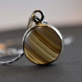                       Natural Stone Agate/Sulemani Hakik  Silver Plated Pendant By CEYLONMINE                                              