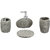 Vaskut Stone Made Soap Dispenser 4 Pieces Bathroom Set/Accessories-Gift Package- Dispenser, Toothbrush Holder, Tumbler  Soap Dish