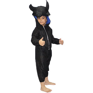                       Kaku Fancy Dresses Buffalo Farm Animal Costume -Black,  for Boys  Girls                                              