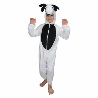                       Kaku Fancy Dresses Sheep Farm Animal Costume -White  Black, for Boys  Girls                                              