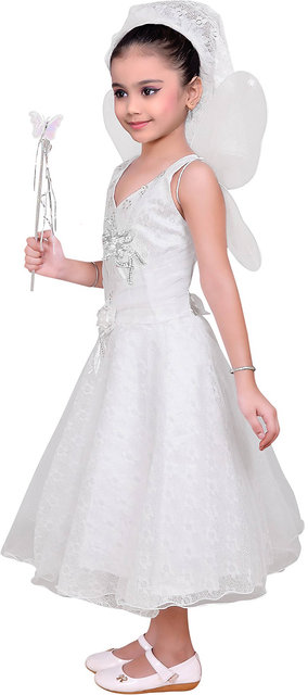 white pari frock