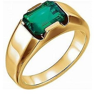                       Emerald / panna Ring Stone Emerald Copper Plated Ring by CEYLONMINE                                              